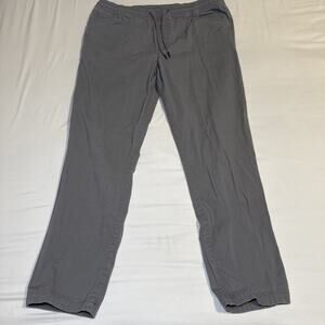 LL Bean BeanFlex Pants Mens XL 34" Gray Standard Fit Canvas Stretch Drawstring